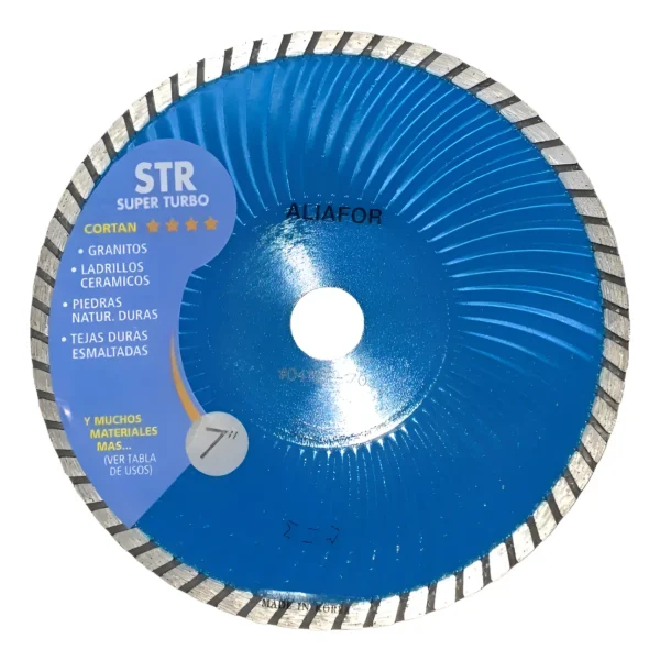 Disco Diamantado 7 PuLG. Aliafor Str Super Turbo 180mm Azul