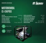 Motobomba Ind 3p Nafta 7hp Issei 60000 L/h 28 Mts Is-gwp80 - Imagen 3