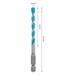 Mecha Broca Ø 6 Mm Bosch Hex-9 Multiconstruccion Multi Mater - Imagen 4