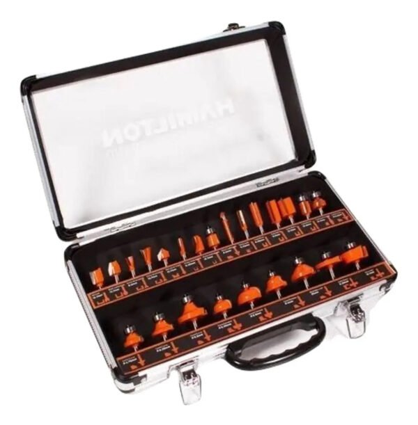 Juego Set Fresas Kit Router Tupi Para Madera 24pz Hamilton
