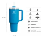 Vaso Termico Stanley 1.18 Lts Quencher 2.0 Azure Fa Azure Lisa - Imagen 3