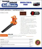 Sopladora Aspiradora Trituradora Bv25 2500w Black Decker Naranja - Imagen 2