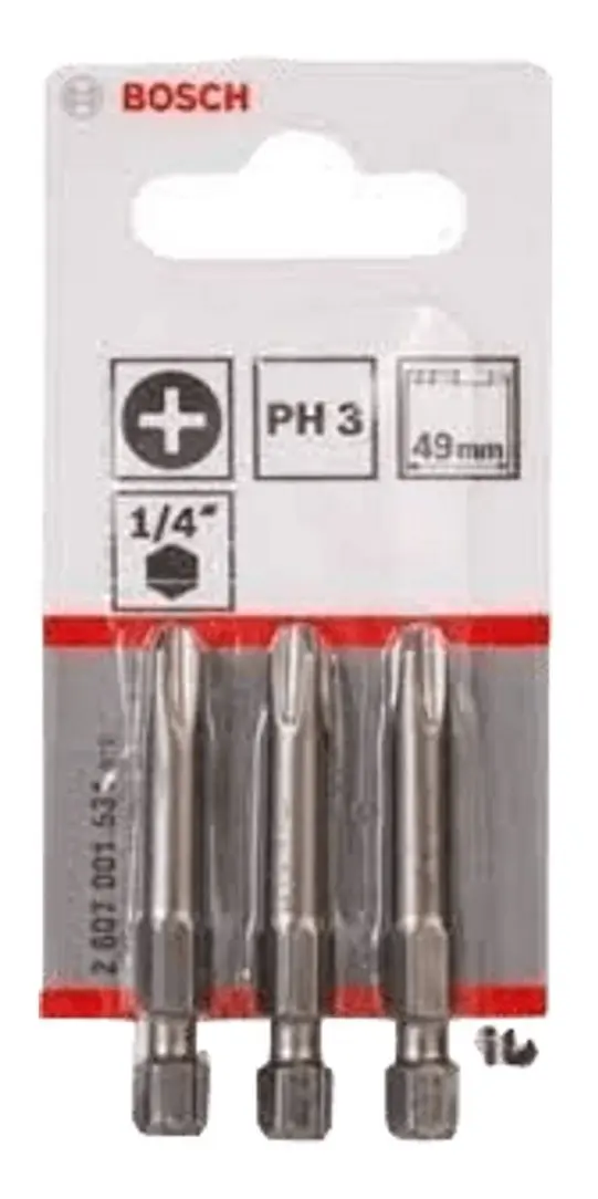 Puntas Philips Ph3 X 50mm P/atornillador X3 Bosch 2607001531