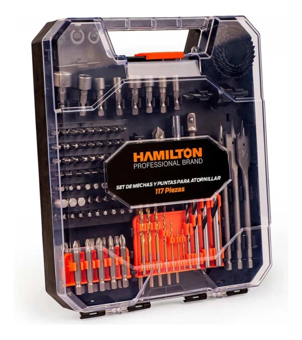 Set De Puntas Brocas Mecha Acero Jpm117 117 Piezas Hamilton
