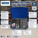 Kit Juego Accesorios Minitorno Discos Lijas Pulir 216ps 8959 - Imagen 2