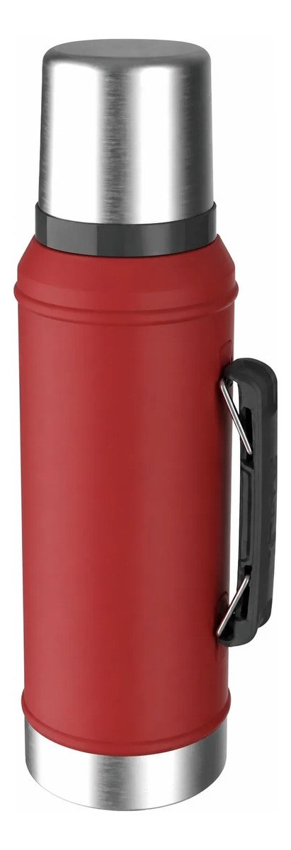 Termo Stanley Clasico 0,94 Lts C/ Manija Y Pico Cebador Rojo