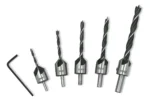 Set Fresas Avellanadora Mecha Bremen Biselador P/ Madera 5pz