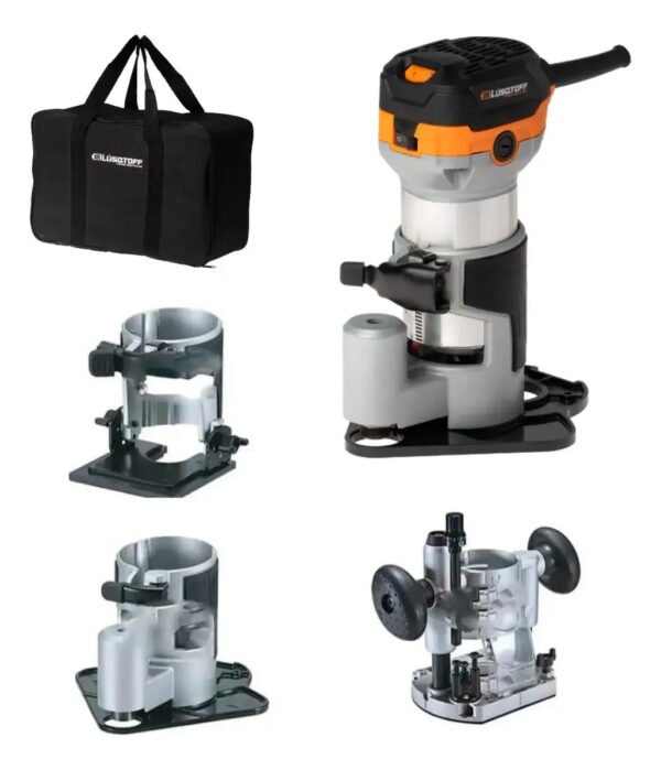 Fresadora Rebajadora Canteadora Lusqtoff 710w Con Base Bolso