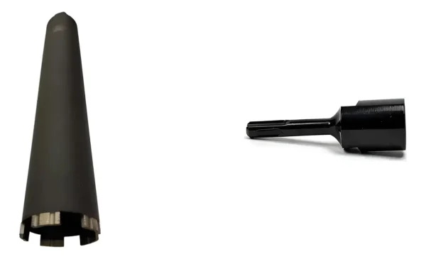 Kit Aliafor: Broca Corona Diamantada Hormigón 62mm + Adaptador Vástago Sds Plus Chico