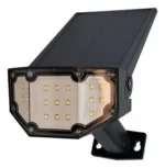 Estaca Solar Led Jardin Sensor Fotovoltaico Bateria Litio Ja Negro