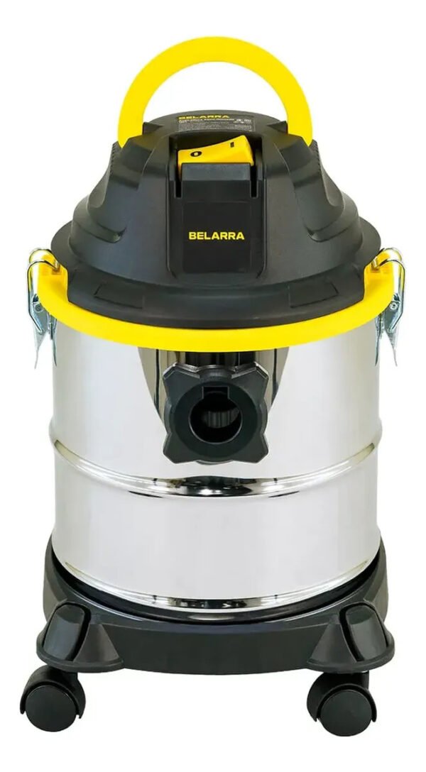 Aspiradora 12 Litros 1200w Tacho Acero Inox Seco Y Húmedo Amarillo
