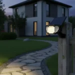 Estaca Solar Led Jardin Sensor Fotovoltaico Bateria Litio Ja Negro - Imagen 6