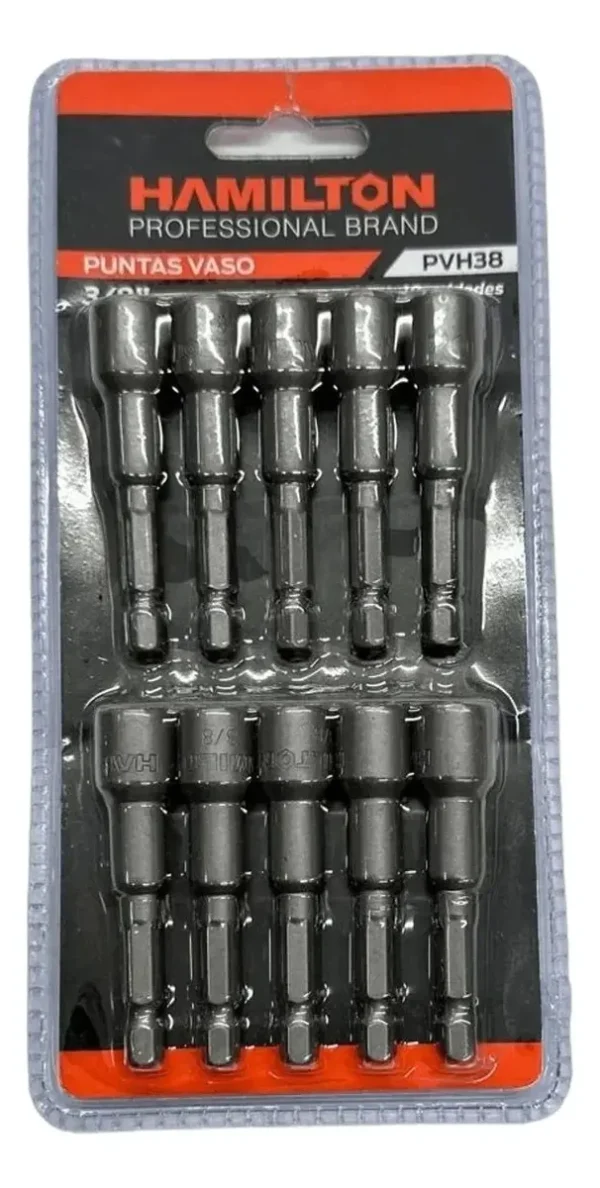 Adaptador Magnetico Punta Vaso 10pcs Atornillar Hamilton 3/8