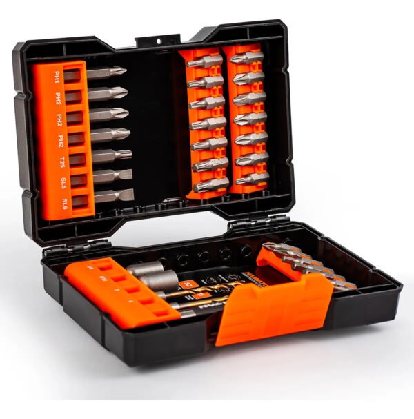Kit Set De Mechas Y Juego Puntas Acero Hamilton 33 Pcs Jpm33