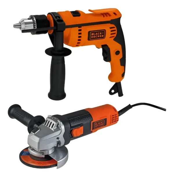 Amoladora 115mm 820w + Taladro 13mm 550w Black Decker Hg7255