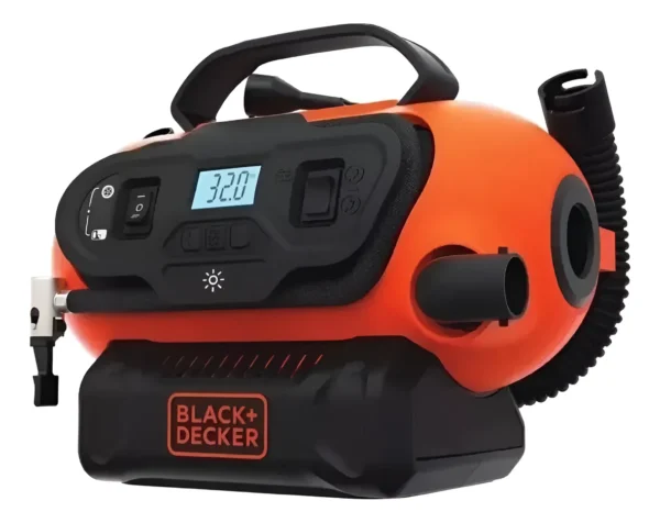 Inflador Black Decker 12v 220v Bateria 20v Litio Digital 50 Mhz Monofásica