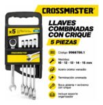 Juego De Llaves Combinadas Con Crique Crossmaster 9966786.1 Amarillo - Imagen 2