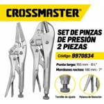 Set Pinzas De Presión Crossmaster 2 Piezas Larga Y Recta - Imagen 2