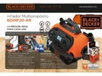Inflador Black Decker 12v 220v Bateria 20v Litio Digital 50 Mhz Monofásica - Imagen 2