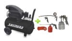 Compresor De Aire Shimura 50 Lts 2,5 Hp + Kit 5 Piezas Succi Negro 50 Mhz Monofásica