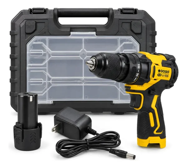 Taladro Atornillador 10mm 12v Litio Brushless Dogo Dog54100 Amarillo 50