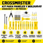 Kit Palancas Paneles Molduras Crossmaster 9980824 38 Piezas - Imagen 2