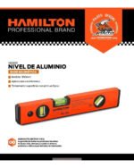 Nivel De Mano De Aluminio 30cm Imantado 3 Got Hamilton Ns300 0 Mm - Imagen 3